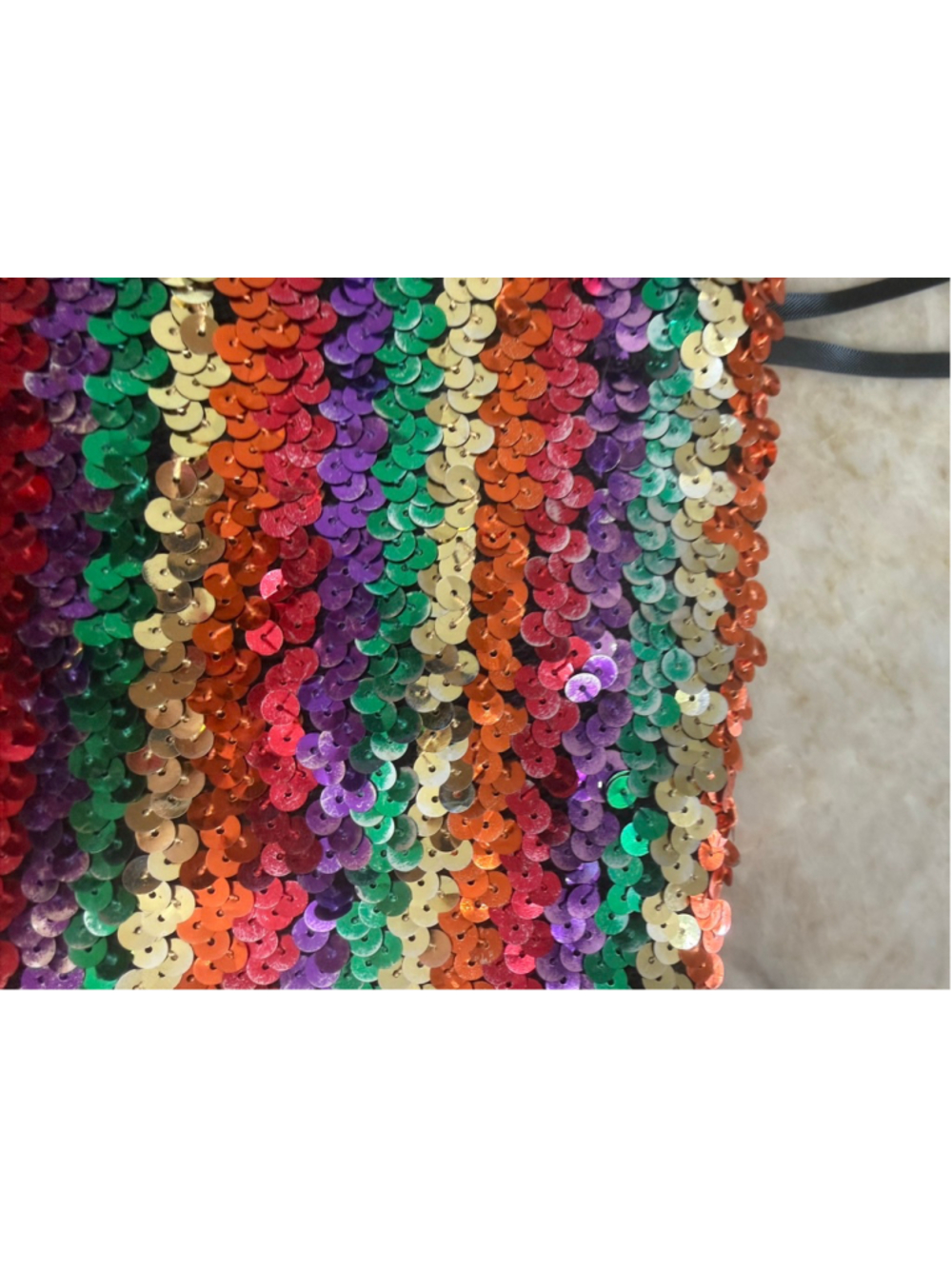 anna-kaci Multi-color Sequin Bandeau One Size, Mardi Gras, festival, pride - Picture 5 of 7